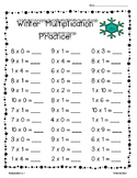 Winter Multiplication Practice Pack!--6 pages!
