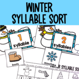 Winter Syllable Sort - 1st Grade Literacy Center (January)