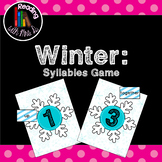 Winter Syllable Sorting game using Dolch list