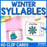 Winter Syllables Clip Cards
