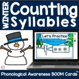 Winter Syllables Counting - Boom Cards™ -  Phonological Awareness