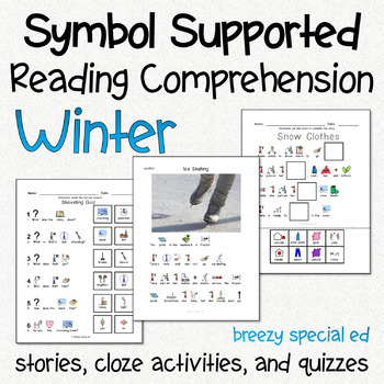 Preview of Winter - Symbol Supported Reading Comprehension for Special Ed