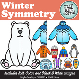 Winter Symmetry Math Clip Art