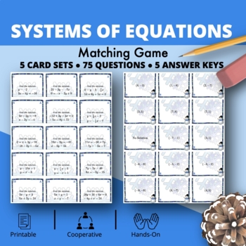 Preview of Winter: Systems of Equations Matching Game