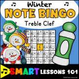 Winter TREBLE CLEF BINGO Game: Winter Music Games: Note Re