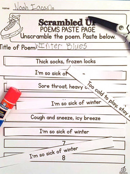 Winter Poem of the Week by The Classroom Creative | TPT