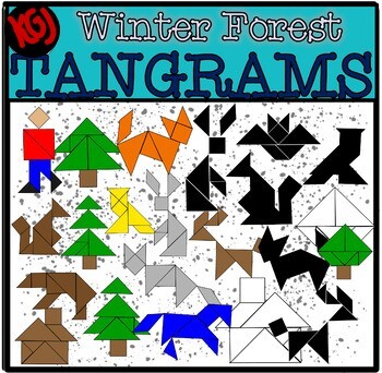 Preview of Winter Tangrams| KG Jardin Clipart