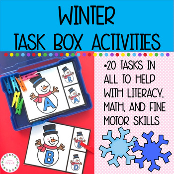 Preview of Winter Task Box Activities For PreK and Preschool