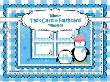 Preview of Winter Task Cards / Flashcards Template