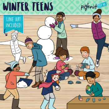 Preview of Winter Teen Activities Clipart