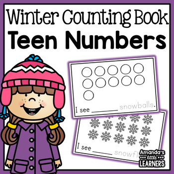 Preview of Winter Teen Numbers Counting Book