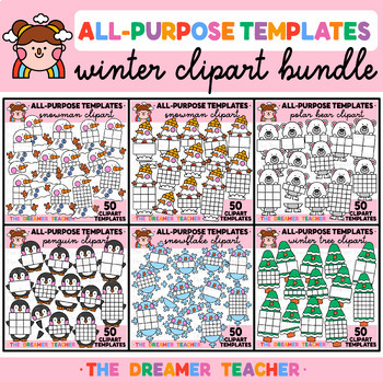 Preview of Winter Clipart Templates Bundle