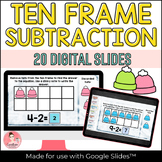 Winter Ten Frame Subtraction Activity with Google Jamboard