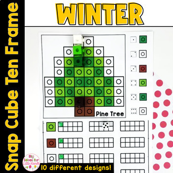 Preview of Kindergarten Winter Math Games & Ten Frames Activity | January Counting Practice