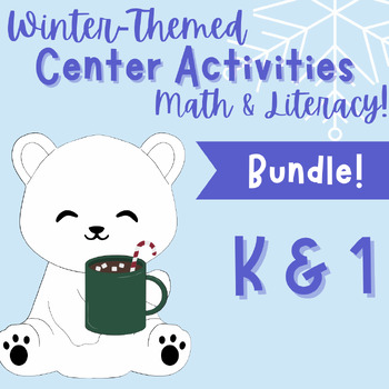 Preview of Winter Theme Activity Math & Literacy Bundle for Kindergarten/1 Writing & Center