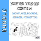 Winter Theme Center Bundle (Penguins, Snowflakes, Reindeer