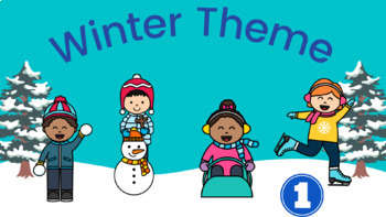 Preview of Winter Theme Digital Lesson- No Prep Slides