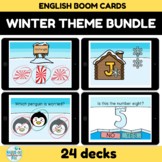 Winter Theme English Language Boom Card Growing Bundle