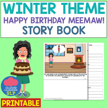 Preview of Winter Theme | Happy Birthday Meemaw! Story Book