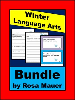 Preview of Winter Theme Language Arts Bundle Activities