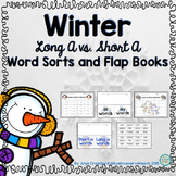 Winter Theme Long A Vs. Short A Word Sorts and Flap Books