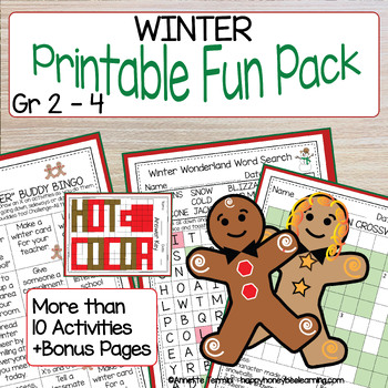 Preview of Winter Theme Unit | Dot to Dot | SEL | Fiction Writing | Crossword | Art +