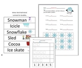 Winter Worksheets: Word Wall Words, Math, Sequencing, Matc