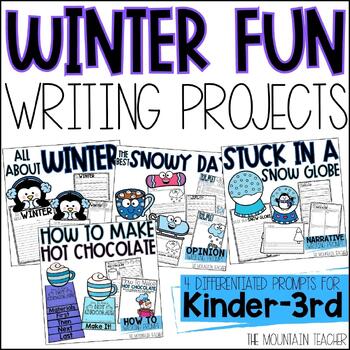 Preview of Winter Theme Writing Prompts, Winter Crafts, Activities & Graphic Organizers