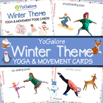 Preview of Activities for Winter Theme for Preschoolers: Yoga & Movement Cards