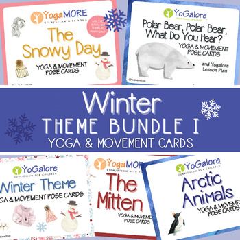 Preview of Winter Theme Yoga & Movement Cards -- BUNDLE