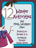 Winter Themed Activities for Math, Writing and More