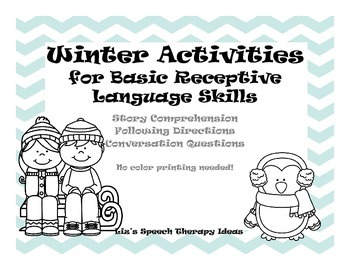 Preview of Winter Themed Basic Language Activities