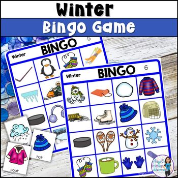 Winter Vocabulary Bingo Game by Angel's Primary Adventures | TPT