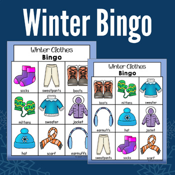 Winter Clothing Bundle ESL Vocabulary