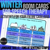 Winter Themed Boom Cards™ for Speech Therapy with Sentence Strips