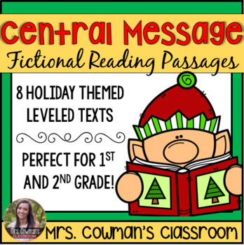 Preview of Winter Themed Central Message Passages & Task Cards