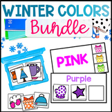 Special Education Winter Color Activities - Task Cards, Wo