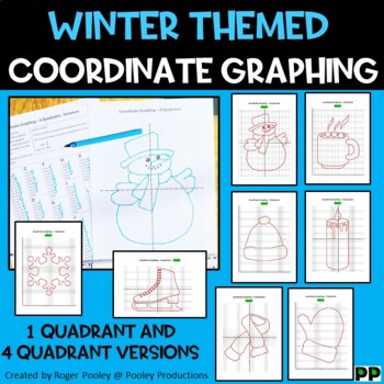 Preview of Winter Themed Coordinate Plane Graphing Pictures