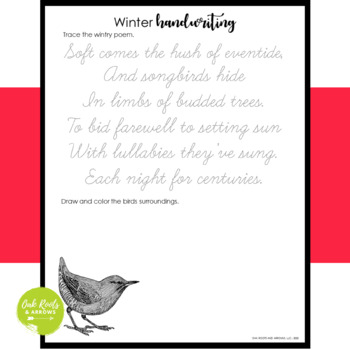 Winter Themed Cursive Handwriting Unit by Oak Roots and Arrows | TpT