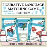 Winter Themed Figurative Language Matching Game Cards!!