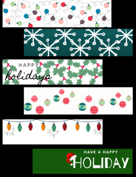 Google Classroom Winter Banner / Free Winter Wonderland Display Banner