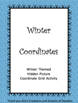 Preview of Winter Themed Hidden Picture Coordinate Grid