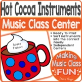 Winter Themed Hot Cocoa Instrument Families Sorting Center