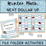 Winter Themed Identifying Next Dollar Up File Folder Activ