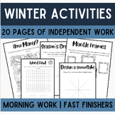 Winter Themed Independent Work Packet for Early Finishers 