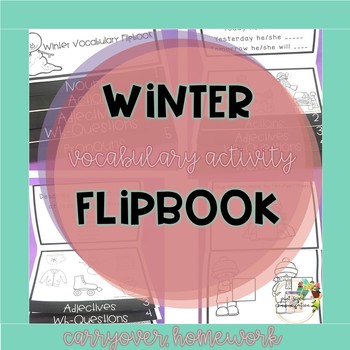 Preview of Winter Themed Language Flipbook