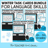 Winter Task Cards Language Skills Bundle - Winter Task Car