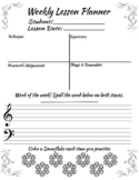 Winter Themed Lesson Planner for Piano Lessons