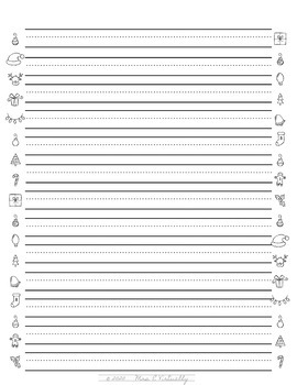 Winter Printable Lined Writing Paper