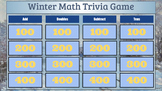 Winter Themed Math Facts Review Game for first grade
